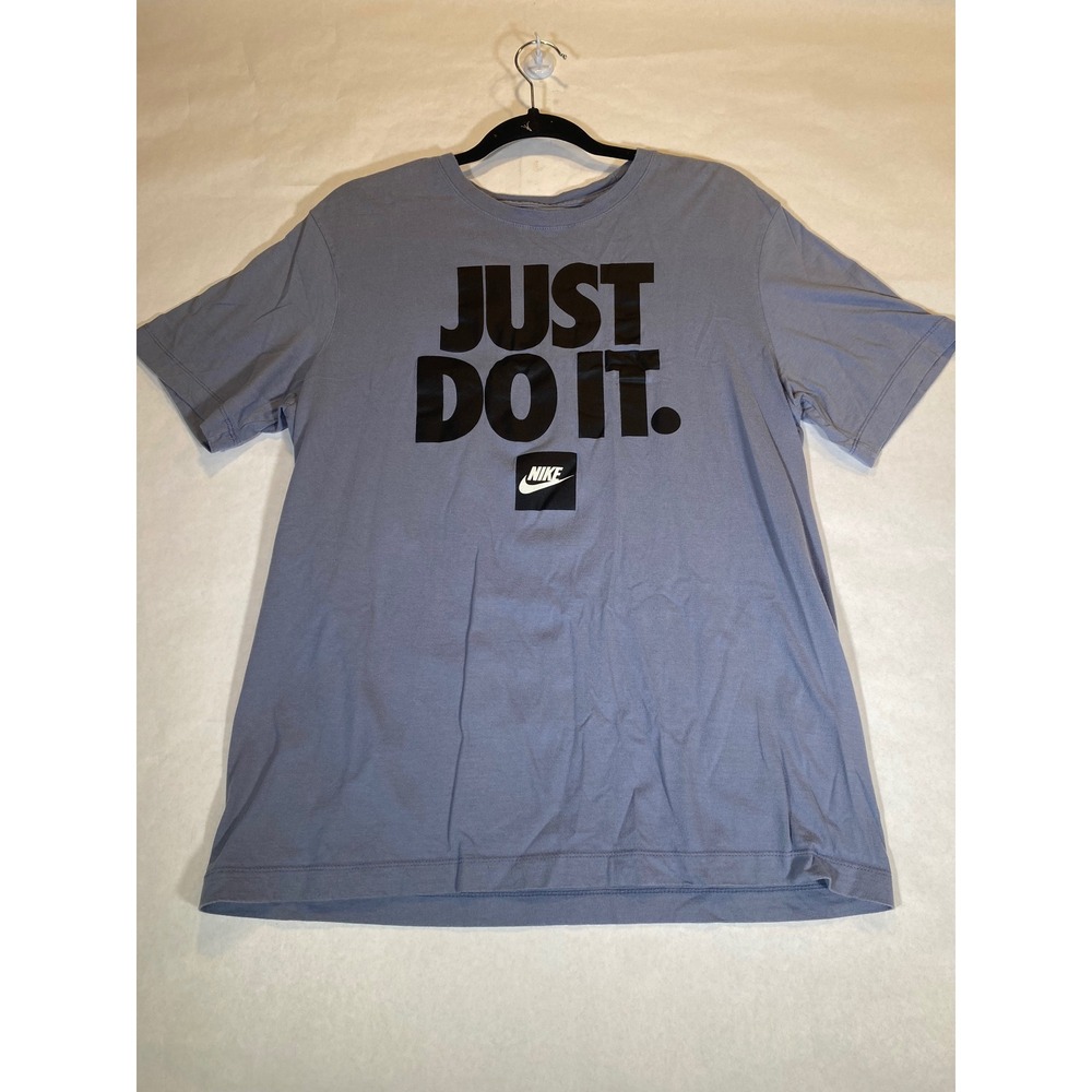 Blue Nike Just Do It Graphic Tee Short Sleeve Medium Mens
